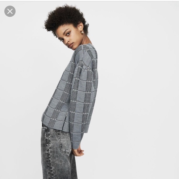 Maje grey jacquard wool sweater - Picture 2 of 2